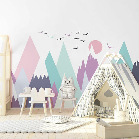 Stickers enfant montagnes scandinaves clarinka 120 x 180 cm (1/5)