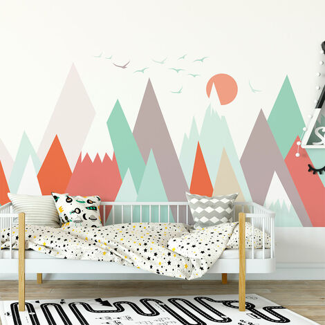 Stickers enfant montagnes scandinaves melanika 40 x 60 cm (1/5)