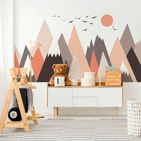 Stickers enfant montagnes scandinaves fransika 40 x 60 cm (1/5)