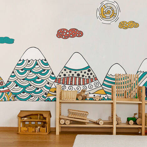 Stickers enfant montagnes scandinaves frederika 100 x 150 cm (1/5)