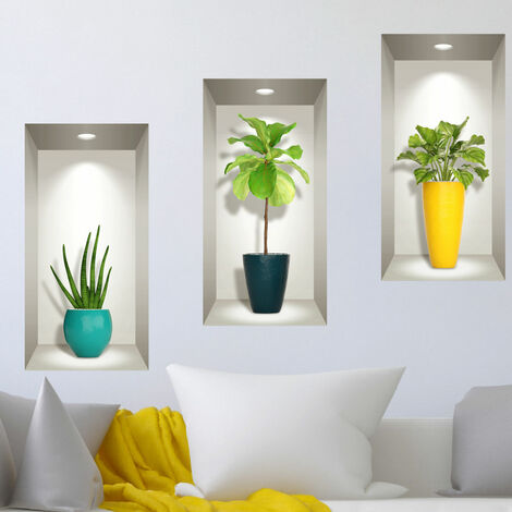 Sticker effet 3D plantes du sud 60 x 90 cm (1/4)
