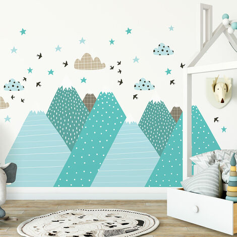Stickers enfant montagnes scandinaves jessika 100 x 150 cm (1/5)