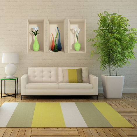 Sticker effet 3D vases en verre coloré 80 x 120 cm (1/3)