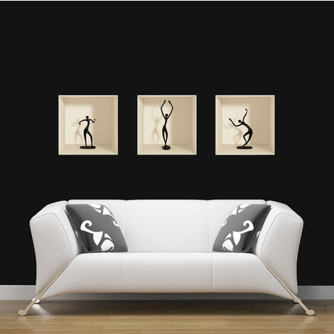 Sticker effet 3D figurines danseuses 30 x 90 cm (1/3)