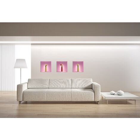 Sticker à effet 3D Fleurs et vases 30 x 90 cm (1/3)