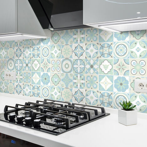 Sticker Mural Carrelage adhésif Cuisine Salle de Bain - 24 STICKERS CARRELAGES AZULEJOS GUILIANITA - 24stickers10x10cm (1/5)