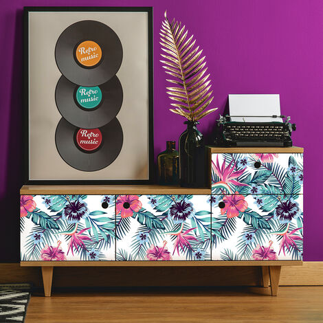 Sticker meuble tropical Papeete 40 x 60 cm (1/5)