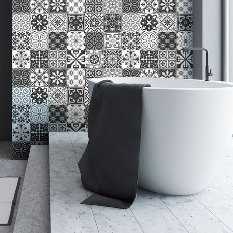 Sticker Mural Carrelage adhésif Cuisine Salle de Bain - 24 STICKERS CARRELAGES AZULEJOS AMALIÁDA - 24stickers10x10cm