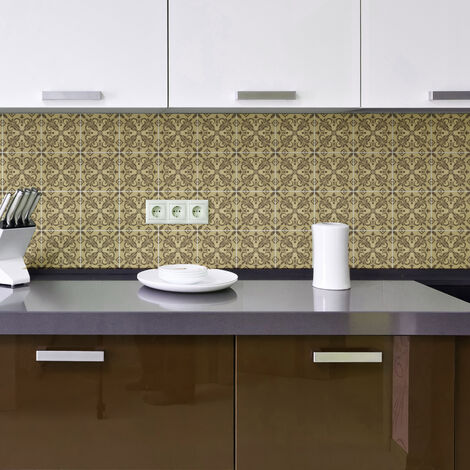 Sticker Mural Carrelage adhésif Cuisine Salle de Bain - 24 STICKERS CARRELAGES AZULEJOS HUMBERTO - 24stickers10x10cm (1/5)