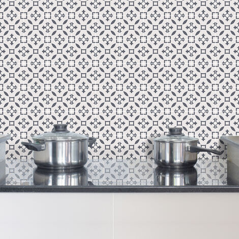 Sticker Mural Carrelage adhésif Cuisine Salle de Bain - 24 STICKERS CARRELAGES AZULEJOS CANDIA - 24stickers10x10cm (1/5)