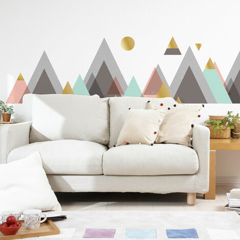 Stickers muraux - Décoration chambre salon - Autocollant Sticker mural géant montagnes scandinaves CORDOBA - 40x60cm (1/5)