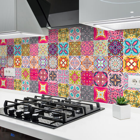 Sticker Mural Carrelage adhésif Cuisine Salle de Bain - 24 STICKERS CARRELAGES AZULEJOS AMADEA - 24stickers10x10cm (1/5)