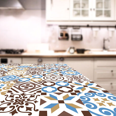 Stickers décoration Meuble - Sticker adhésif Cuisine Salon - 24 STICKERS CARRELAGES MEUBLE MAXIMA - 24stickers10x10cm (1/5)