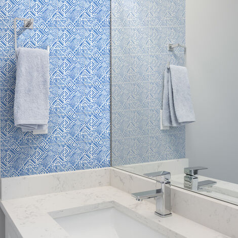 Sticker Mural Carrelage adhésif Cuisine Salle de Bain - 24 STICKERS CARREAUX DE CIMENT BOHÈME CHOLENA - 24stickers10x10cm (1/5)
