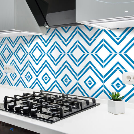 Sticker Mural Carrelage adhésif Cuisine Salle de Bain - 24 STICKERS CARREAUX DE CIMENT AZULEJOS FIORA - 24stickers20x20cm (1/5)