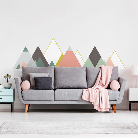 Stickers muraux - Décoration chambre salon - Autocollant Sticker mural géant montagnes scandinaves KRISTAL - 50x75cm (1/5)