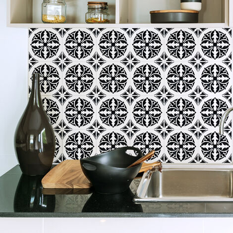 Sticker Mural Carrelage adhésif Cuisine Salle de Bain - 24 STICKERS CARRELAGES AZULEJOS MAURICIO - 24stickers10x10cm (1/5)