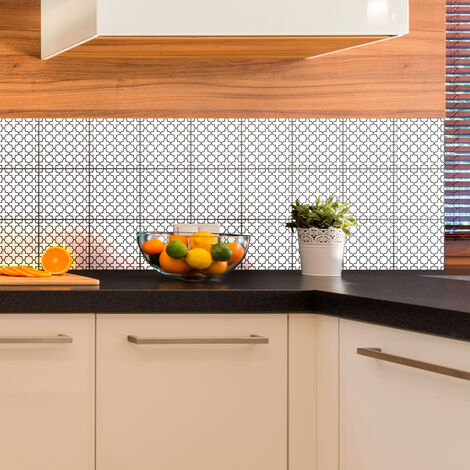 Sticker Mural Carrelage adhésif Cuisine Salle de Bain - 9 STICKERS CARREAUX DE CIMENT ORIENTAL ORAN - 9stickers15x15cm (1/5)