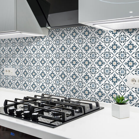 Sticker Mural Carrelage adhésif Cuisine Salle de Bain - 30 STICKERS CARRELAGES AZULEJOS GAETICIA - 30stickers10x10cm (1/5)