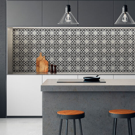 Sticker Mural Carrelage adhésif Cuisine Salle de Bain - 30 STICKERS CARRELAGES AZULEJOS ALMANDIO - 30stickers10x10cm (1/5)