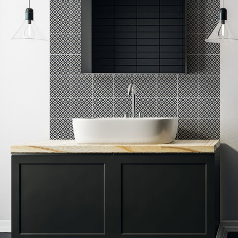 Sticker Mural Carrelage adhésif Cuisine Salle de Bain - 30 STICKERS CARRELAGES AZULEJOS CATCHANDRA - 30stickers10x10cm (1/5)