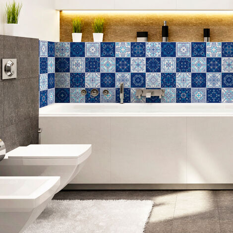 Stickers muraux - Sticker Mural Carrelage adhésif Cuisine Salle de Bain - 24 STICKERS CARRELAGES BOHÈME MAYA - 24stickers10x10cm (1/5)