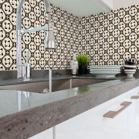 Sticker Mural Carrelage adhésif Cuisine Salle de Bain - 30 STICKERS CARRELAGES AZULEJOS LINDIO - 30stickers10x10cm (1/5)