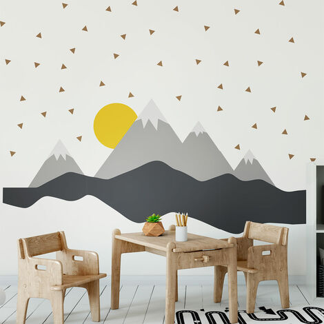 Stickers enfant montagnes scandinaves nordika 80 x 120 cm (1/5)