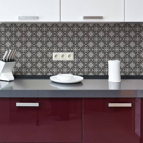Sticker Mural Carrelage adhésif Cuisine Salle de Bain - 30 STICKERS CARRELAGES AZULEJOS GERALDINA - 30stickers10x10cm (1/5)