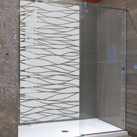 Film Fenêtre Anti Regard Occultant - L'OCÉAN - Stickers Autocollant Brise-Vue pour Vitre & Porte de Douche - 135x75cm