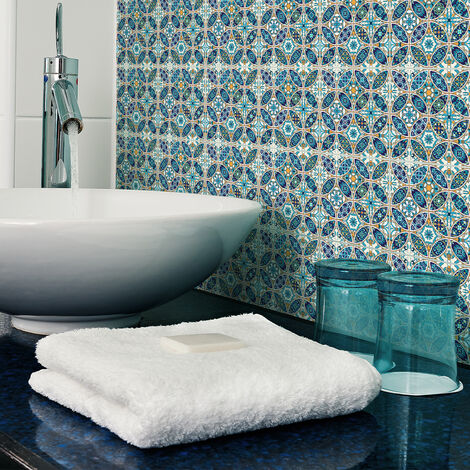 Sticker Mural Carrelage adhésif Cuisine Salle de Bain - 9 STICKERS CARRELAGES AZULEJOS RODIGO - 9stickers15x15cm (1/5)