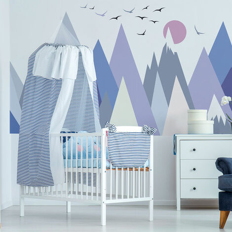Stickers enfant montagnes scandinaves solanka 80 x 120 cm (1/5)