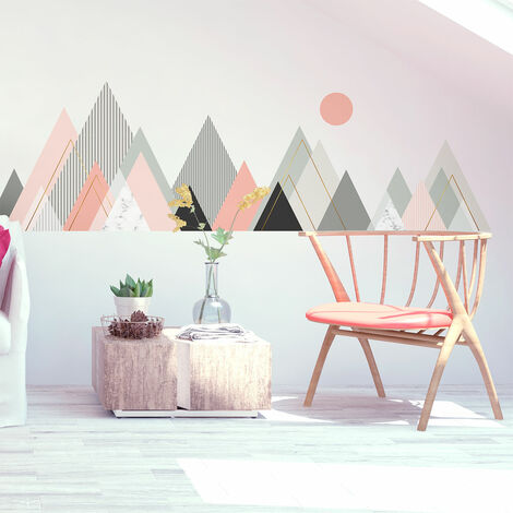 Stickers muraux - Décoration chambre salon - Autocollant Sticker mural géant montagnes scandinaves ALPINA - 60x90cm (1/5)