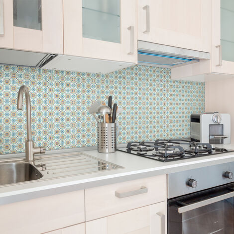Sticker Mural Carrelage adhésif Cuisine Salle de Bain - 30 STICKERS CARRELAGES AZULEJOS GIANLUCA - 30stickers10x10cm (1/5)