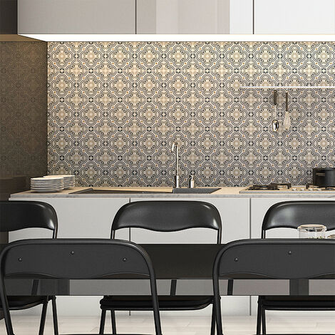 Sticker Mural Carrelage adhésif Cuisine Salle de Bain - 30 STICKERS CARRELAGES AZULEJOS JACINTA - 30stickers10x10cm (1/5)