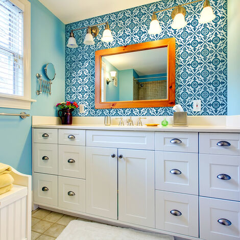 Sticker Mural Carrelage adhésif Cuisine Salle de Bain - 30 STICKERS CARRELAGES AZULEJOS ENRIC - 30stickers10x10cm (1/5)