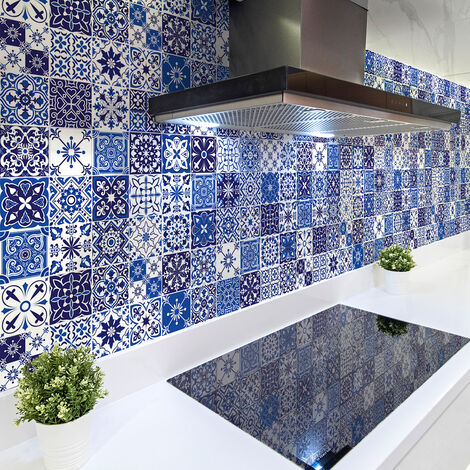 Stickers muraux - Sticker Mural Carrelage adhésif Cuisine Salle de Bain - 60 STICKERS CARRELAGES CARGINA - 60stickers10x10cm (1/5)