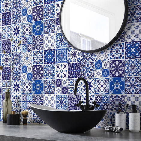 Stickers muraux - Sticker Mural Carrelage adhésif Cuisine Salle de Bain - 24 STICKERS CARRELAGES PHIFIPA - 24stickers10x10cm (1/5)