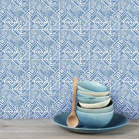 Stickers muraux - Sticker Mural Carrelage adhésif Cuisine Salle de Bain - 9 STICKERS CARRELAGES BOHÈME SAHALE - 9stickers10x10cm (1/5)