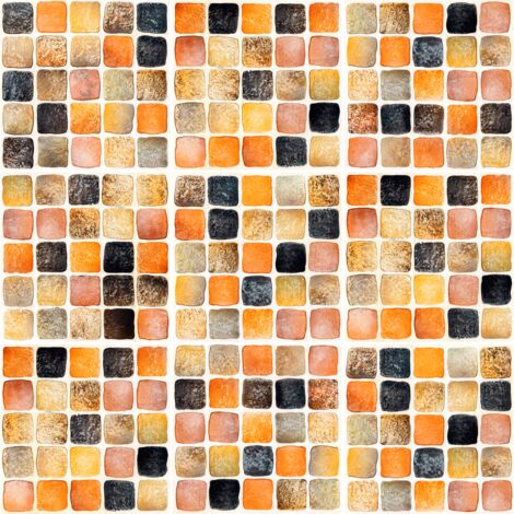 FBBULES 40PCS Stickers Carrelage Adhésif Mural - Mosaique Cuisine Salle De Bain - 10x10 Cm