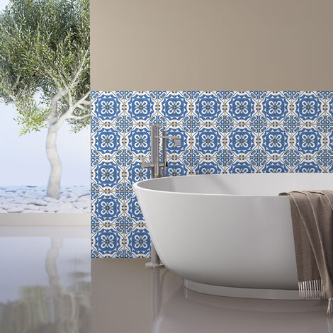 Sticker Mural Carrelage adhésif Cuisine Salle de Bain - 30 STICKERS CARRELAGES AZULEJOS IMELDA - 30stickers10x10cm (1/5)