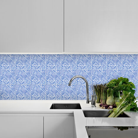 Sticker Mural Carrelage adhésif Cuisine Salle de Bain - 30 STICKERS CARRELAGES BOHÈME TALLILAH - 30stickers15x15cm (1/5)
