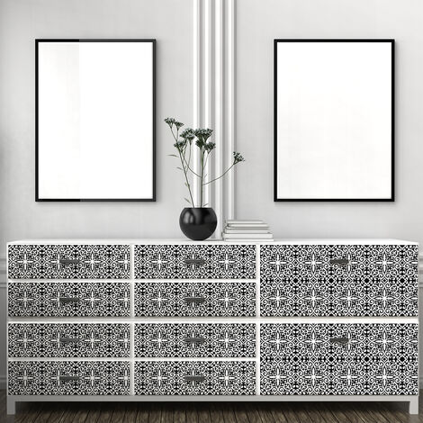 Sticker Mural Carrelage adhésif Cuisine Salle de Bain - 60 STICKERS CARRELAGES MEUBLE QUILEZ - 60stickers10x10cm (1/5)