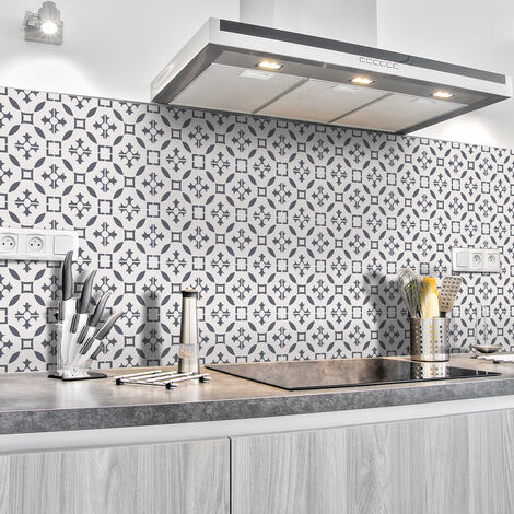 Sticker Mural Carrelage adhésif Cuisine Salle de Bain - 30 STICKERS CARRELAGES AZULEJOS YOLANDA - 30stickers10x10cm (1/5)
