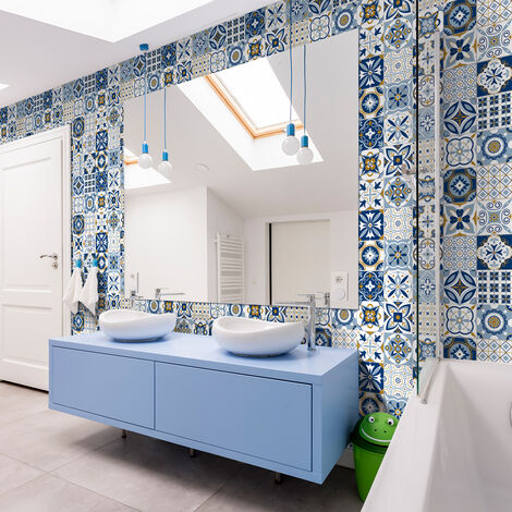VEELIKE Carrelage Adhesif Mural Chevrons Bleu Roi Carreaux Adhesif Salle de Bain Crédence Adhésive Cuisine Imperméable Stickers Carrelage Cuisine Dalle PVC Adhesive Murale 30.5cm×30.5cm 6 Pièces VEELIKE Carrelage Adhesif Mural Chevrons Bleu Roi Carreaux Adhesif Salle de Bain Crédence Adhésive Cuisine Imperméable Stickers Carrelage Cuisine Dalle PVC Adhesive Murale 30.5cm×30.5cm 6 Pièces