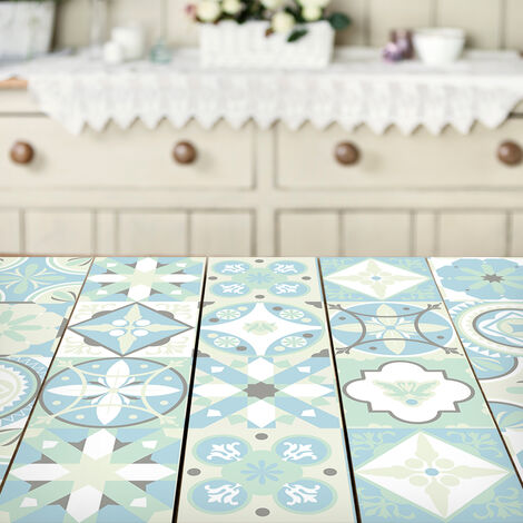 Stickers décoration Meuble - Sticker adhésif Cuisine Salon - 24 STICKERS CARRELAGES MEUBLE VICTORINO - 24stickers10x10cm (1/5)