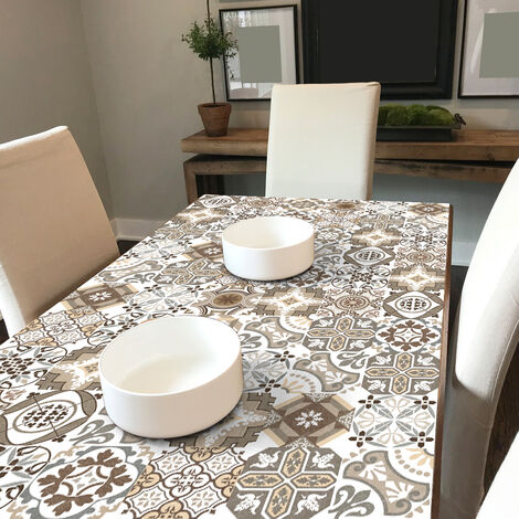 Stickers adhésif décoration Meuble - 60 STICKERS CARREAUX DE CIMENT MEUBLE AUTHENTIQUES SEFORIA - 60stickers10x10cm (1/5)