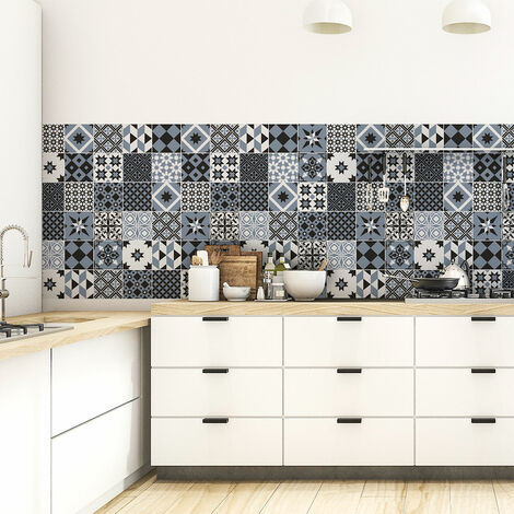 Sticker Mural Carrelage adhésif Cuisine Salle de Bain - 60 STICKERS CARRELAGES AZULEJOS MARTINS - 60stickers10x10cm (1/5)
