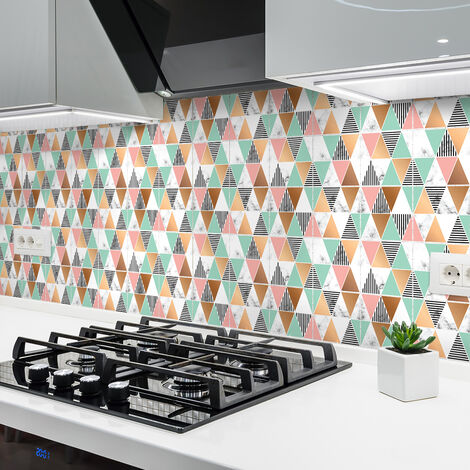 Sticker Mural Carrelage adhésif Cuisine Salle de Bain - 30 STICKERS CARRELAGES CARRELAGES EFFET MABRÉ CHIC AZUR - 30stickers15x15cm (1/5)