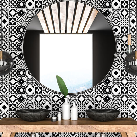 Sticker Mural Carrelage adhésif Cuisine Salle de Bain - 30 STICKERS CARRELAGES AZULEJOS RITALIO - 30stickers10x10cm (1/5)